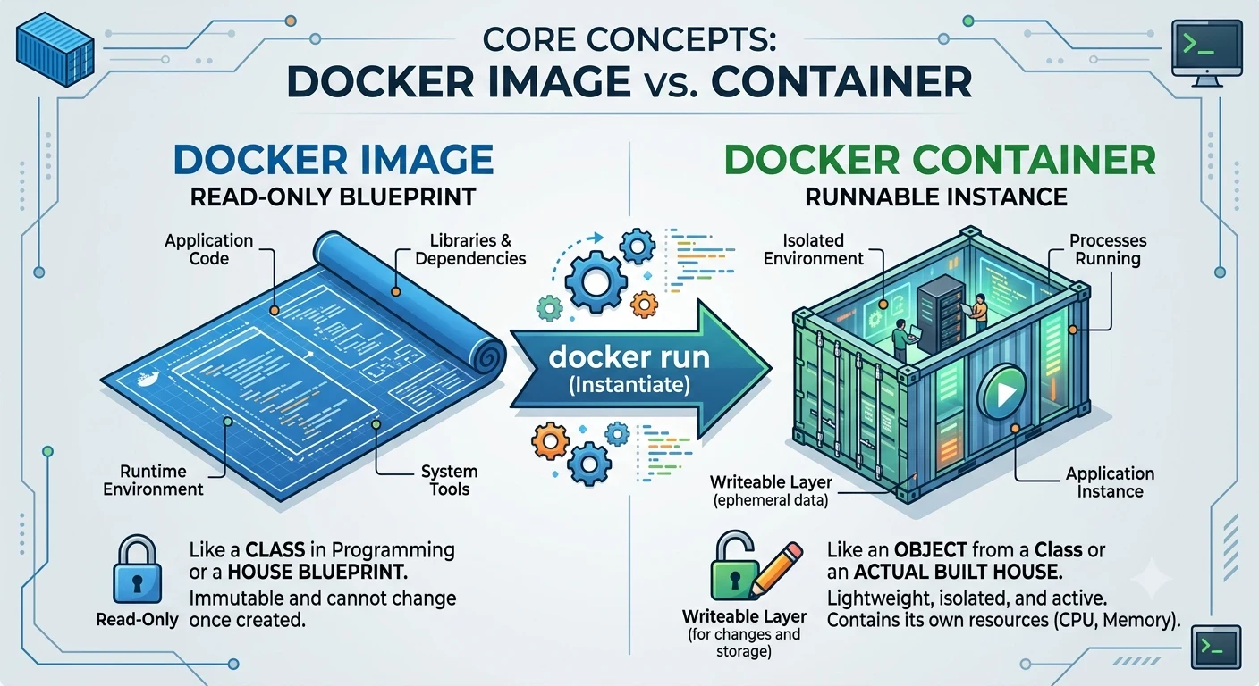 Image vs Container